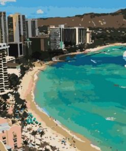 Honolulu Beach Paint By Numbers