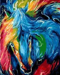 Horse Abstract Paint By Numbers