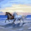 Horses On Beach Paint By Numbers