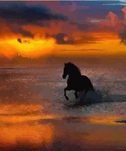 Horses at Sunset Paint By Numbers