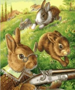 Hunter Rabbits paint by numbers