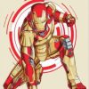 Iron Man Gold Paint By Numbers