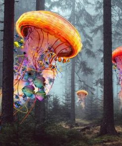 Jellyfish in Forest Paint By Numbers