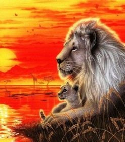 King and Cub Paint By Numbers