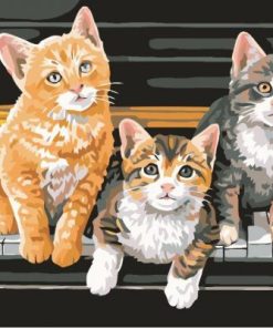 Kittens On Piano Paint By Numbers