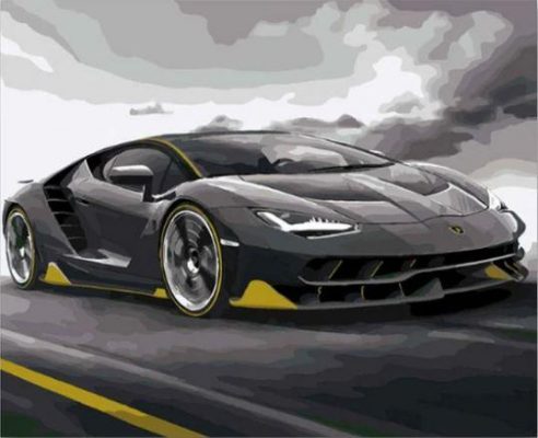 Lamborghini Car Paint By Numbers