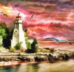 Lighthouse Landscape Paint By Numbers