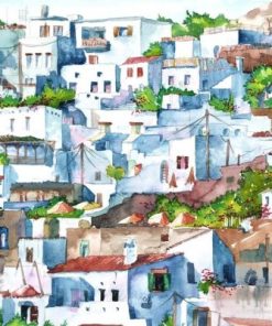 Lindos Village Paint By Numbers