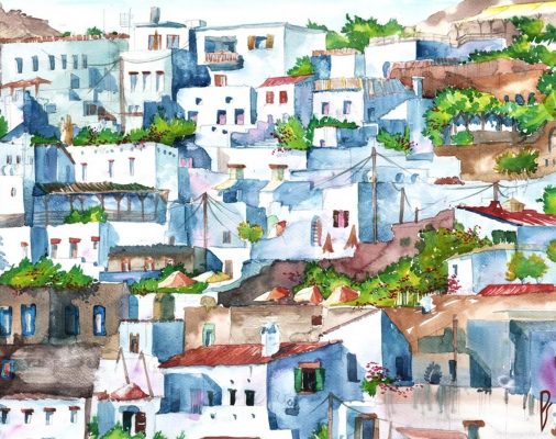 Lindos Village Paint By Numbers