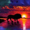 Lion at Sunset Paint By Numbers