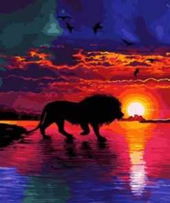 Lion at Sunset Paint By Numbers