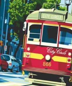 Melbourne Tram Paint By Numbers