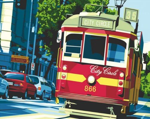 Melbourne Tram Paint By Numbers