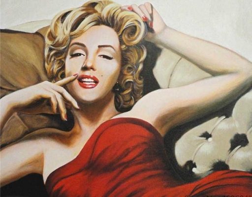 Monroe in Red Paint By Numbers