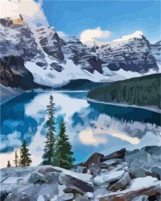 Moraine Lake Canada paint by numbers