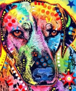 Multicolor Dog Paint By Numbers