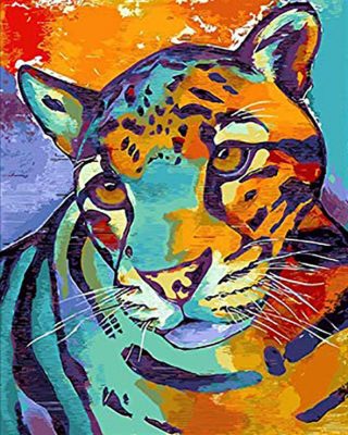 Multicolor Leopard Paint By Numbers