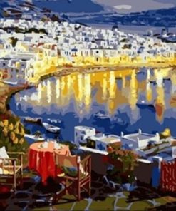 Mykonos at Sunset Paint By Numbers