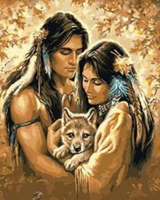 Native Couple Paint By Numbers