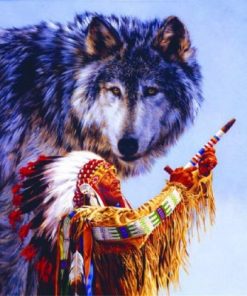 Native Wolf Paint By Numbers