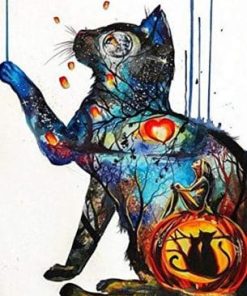 Night Cat Paint By Numbers