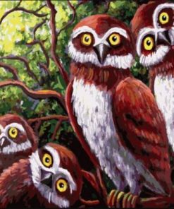 Owl Family Paint By Numbers