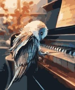 Owl on Piano Paint By Numbers