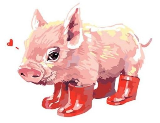 Pig Art Paint By Numbers