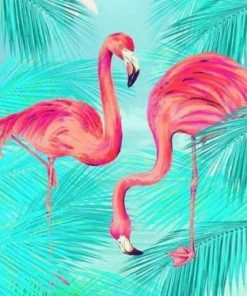 Pink Flamingos Paint By Numbers