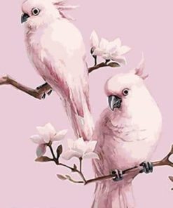 Pink Parrot Paint By Numbers