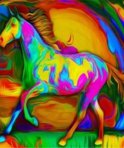 Psychedelic Horse Paint By Numbers