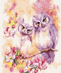 Purple Owls Paint By Numbers