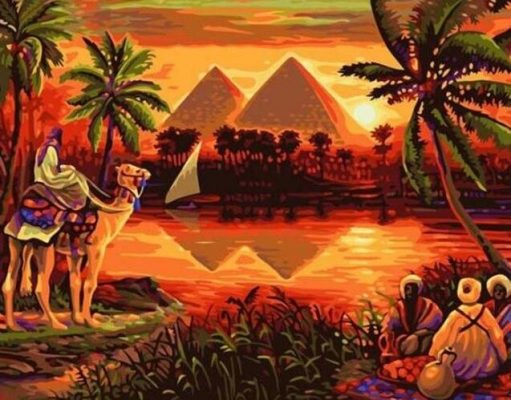 Pyramids on Nile Paint By Numbers