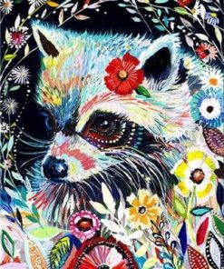 Raccoon Portrait Paint By Numbers