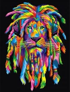 Rasta Lion Paint By Numbers