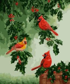 Red Cardinals Paint By Numbers