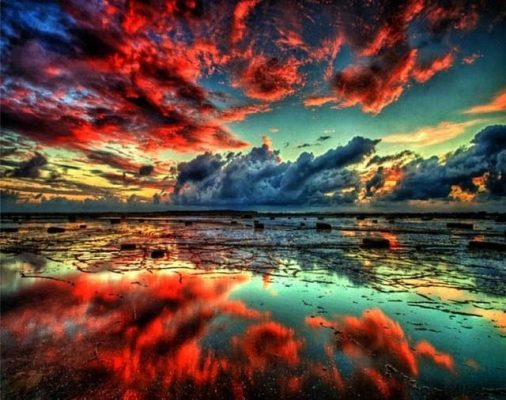 Red Clouds Paint By Numbers