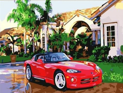 Red Ferrari Paint By Numbers