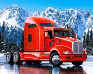 Red Trucks Paint By Numbers