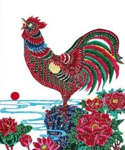 Red Chicken Paint By Numbers