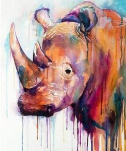 Rhinoceros Art Paint By Numbers