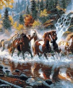 River Horses Paint By Numbers