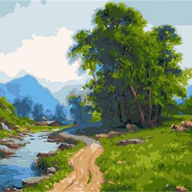 River Scenery Paint By Numbers