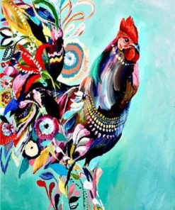 Rooster Portrait Paint By Numbers