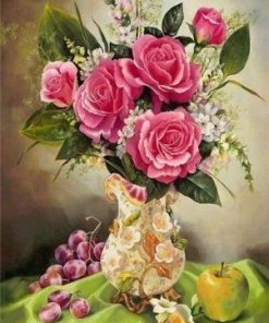 Rose Vase Paint By Numbers