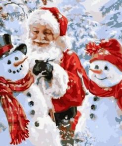 Santa Snowman Paint By Numbers