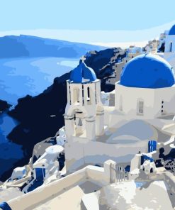 Santorini Sea Paint By Numbers