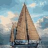 Seascape Sailboat Paint By Numbers