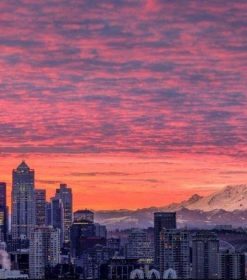 Seattle Sunset Paint By Numbers