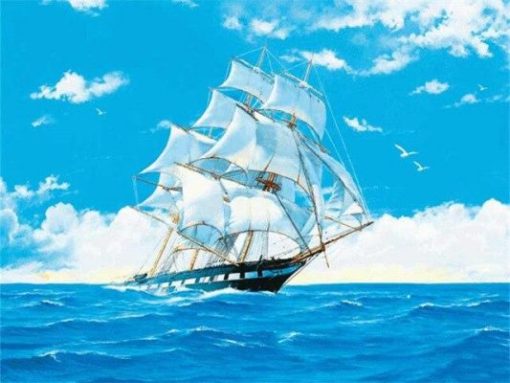 Ship In Ocean Paint By Numbers